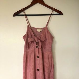 Pink polka dot dress